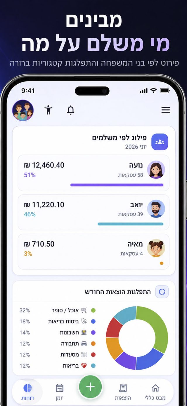 פילוג לפי משלמים והתפלגות קטגוריות